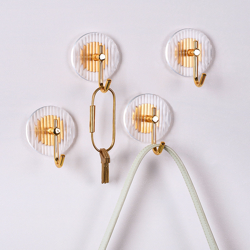 Light Luxury No-Punch Hooks Kitchen Rag Scissors Storage Sticky Hooks Bathroom Behind The Door Coat Hanging Hooks