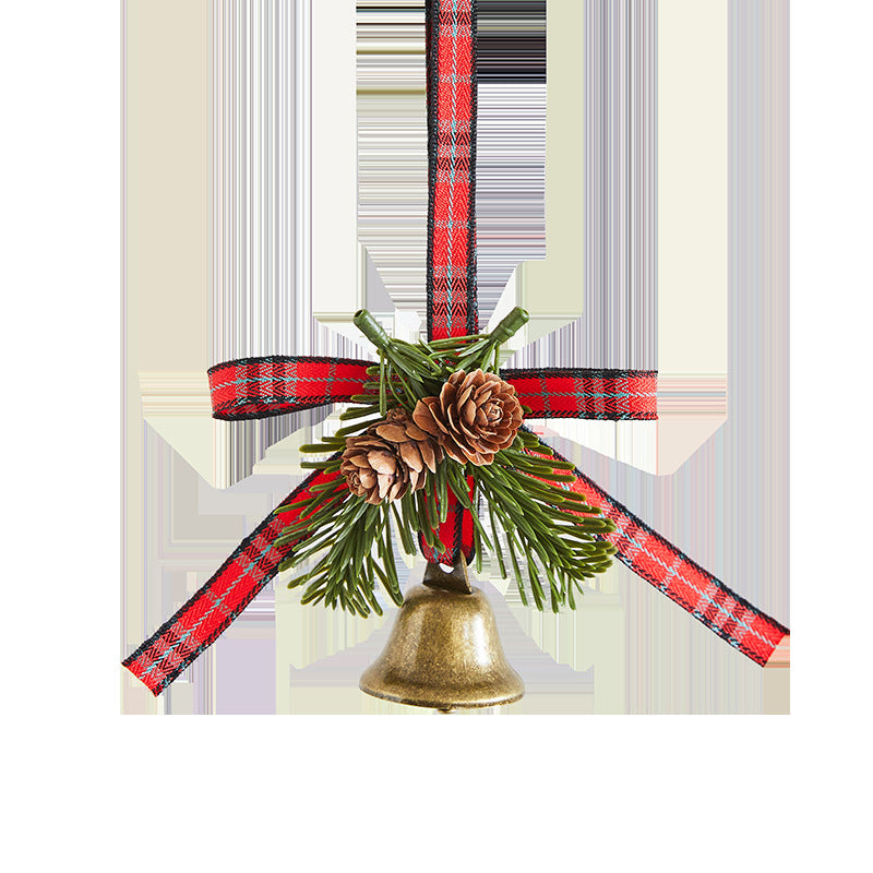 Christmas Reindeer Antler Bell Ornament Decorative Hanging Accessory Door Hanger Window Scene Decoration Christmas Tree Ornament