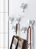 Door Hook Wall Hanging Wall Entrance Door Key Rack Hanger Home Creative Antler Art Punch-Free