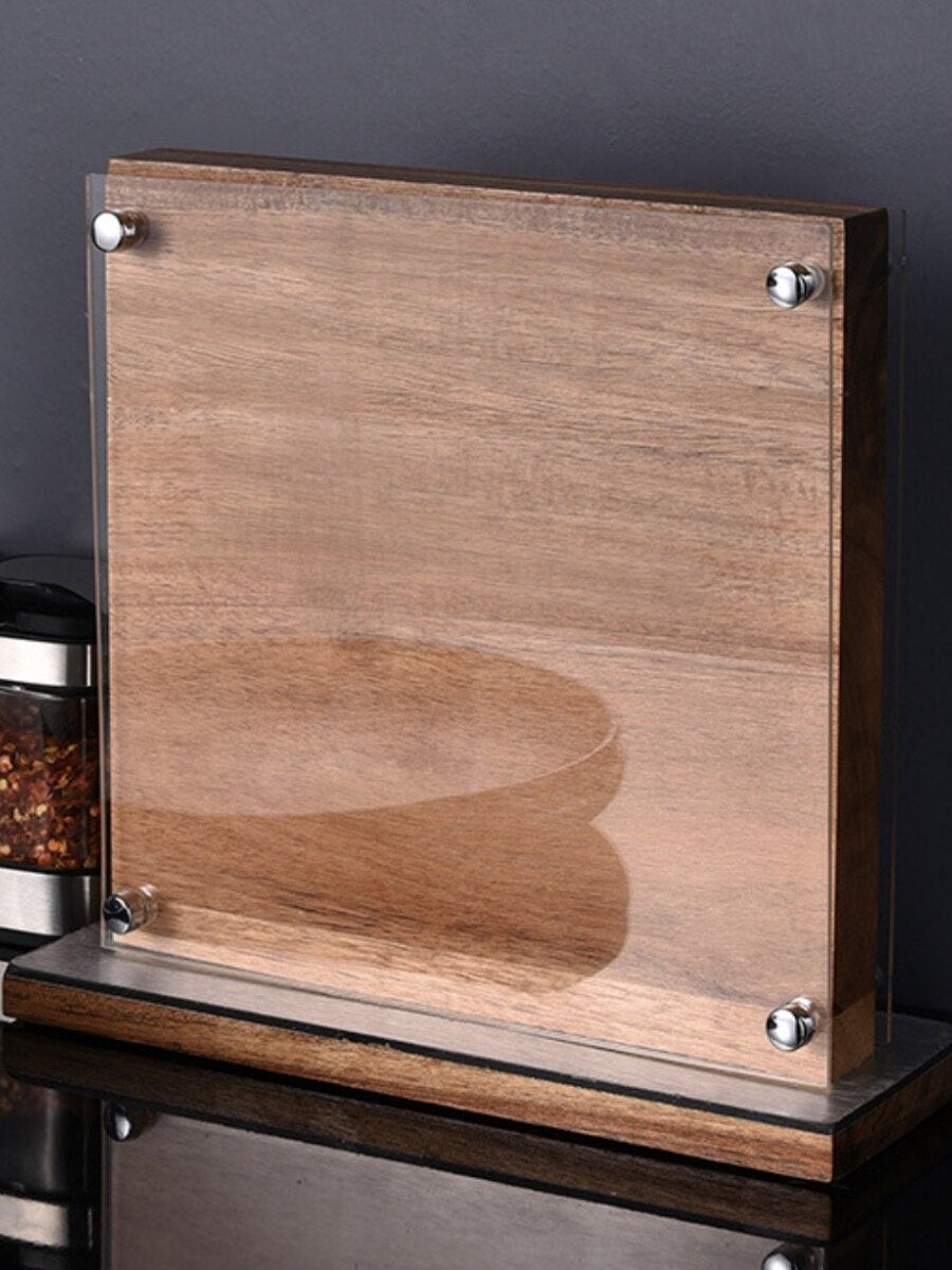Knife Block Double Side Magnetic Holder with Acrylic Protection