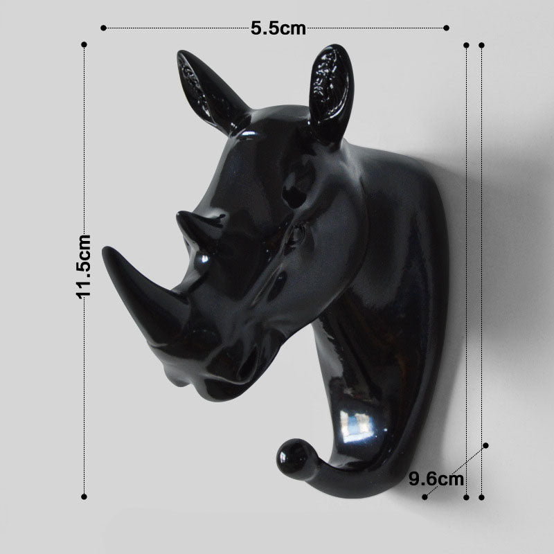 Door Hook Wall Hanging Wall Entrance Door Key Rack Hanger Home Creative Antler Art Punch-Free