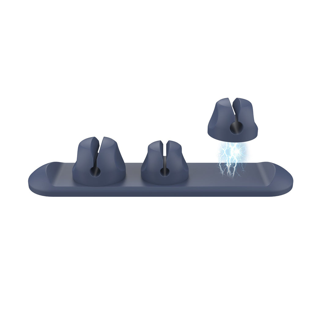 Data cable protection cover charging wire magnetic cable organizer silicone desktop data cable storage and winding device