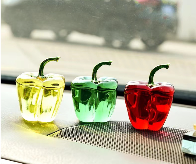 Crystal Ornament Imitation Crystal Bell Pepper Desktop Decoration