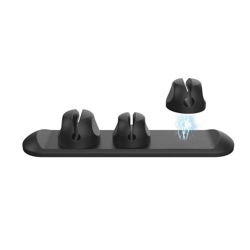 Data cable protection cover charging wire magnetic cable organizer silicone desktop data cable storage and winding device
