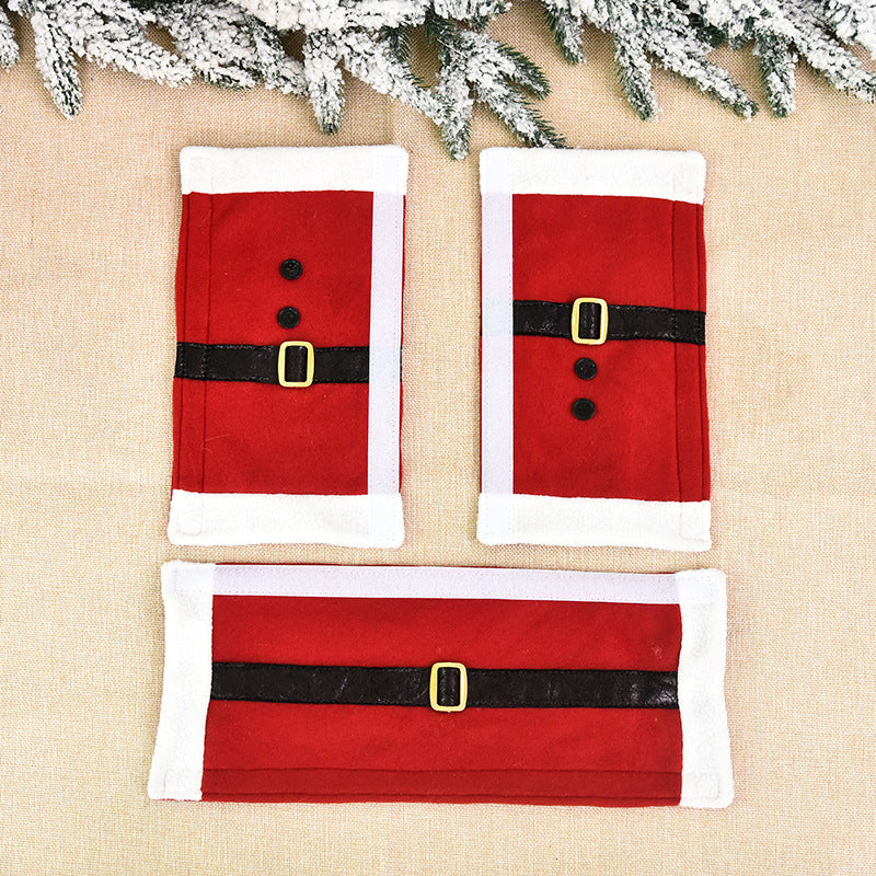 Christmas Red Refrigerator Handle Gloves Belt Door Handle Protector