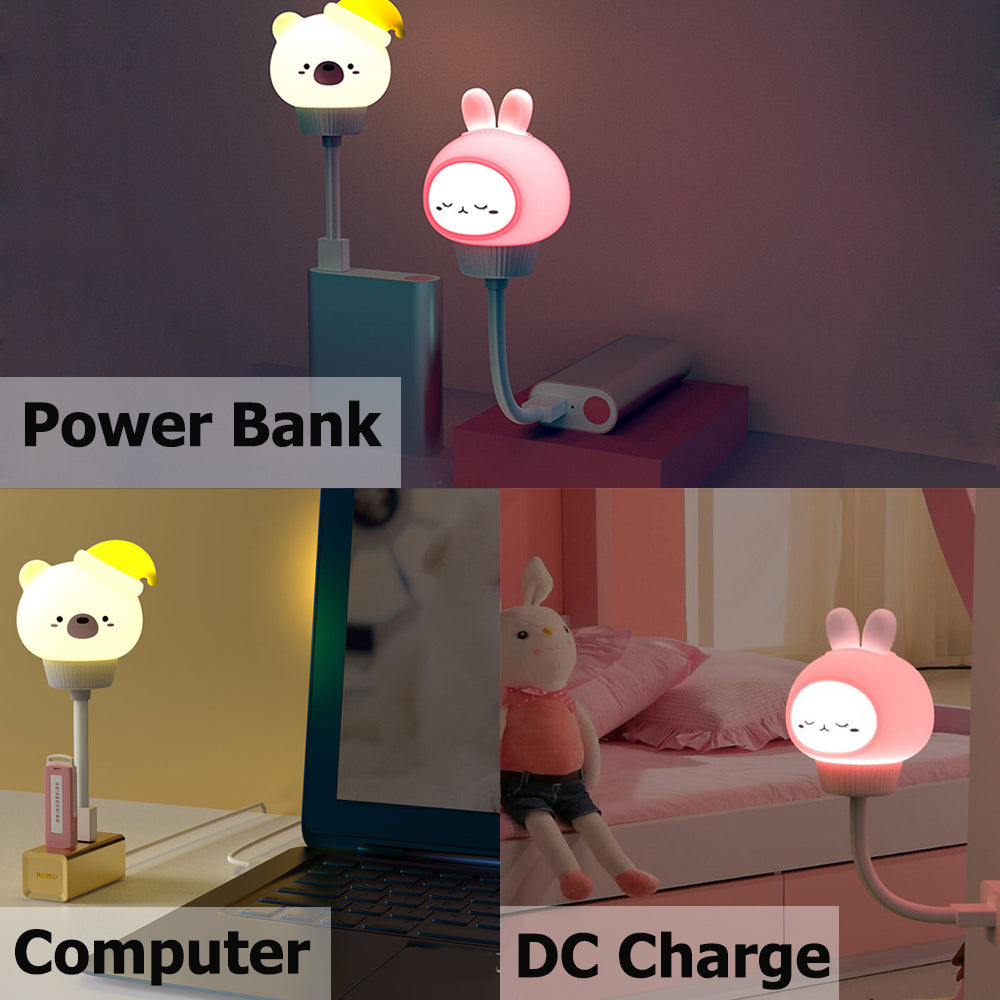 USB Bear, Rabbit, Kitten, Duckling, Children's Room, Dormitory, Breastfeeding And Feeding, Remote Control Night Light