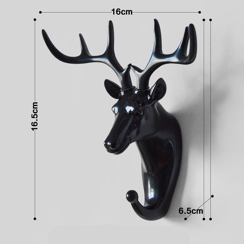 Door Hook Wall Hanging Wall Entrance Door Key Rack Hanger Home Creative Antler Art Punch-Free