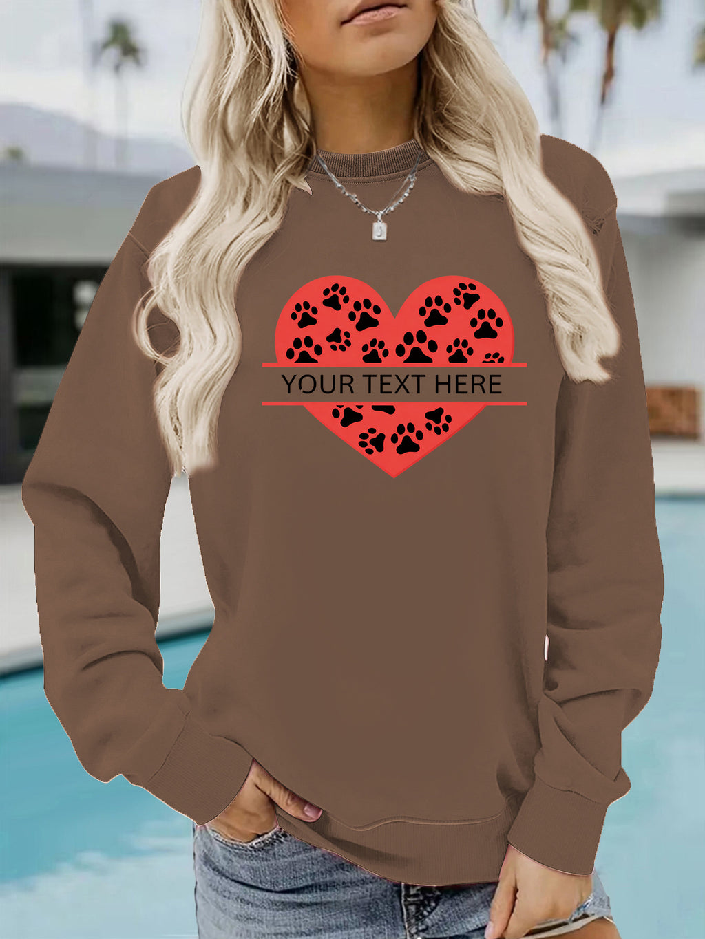 Loose velvet sweatshirt