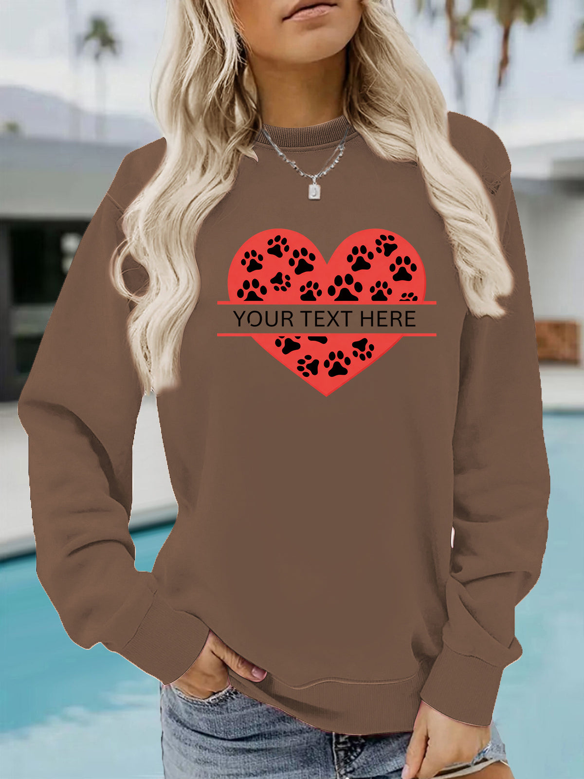 Loose velvet sweatshirt