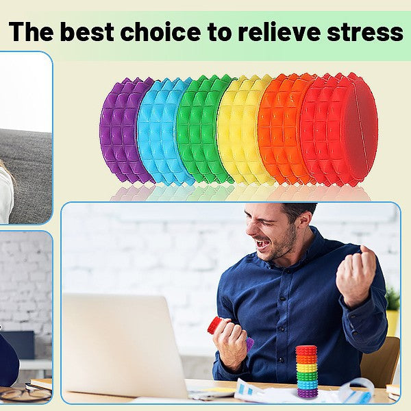 Fidget Toys Silicone Stress Relief Roller Wheel Finger Magnetic Ball Puzzle Toy