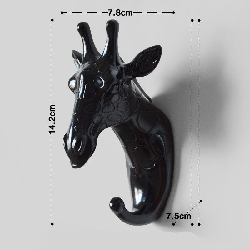 Door Hook Wall Hanging Wall Entrance Door Key Rack Hanger Home Creative Antler Art Punch-Free