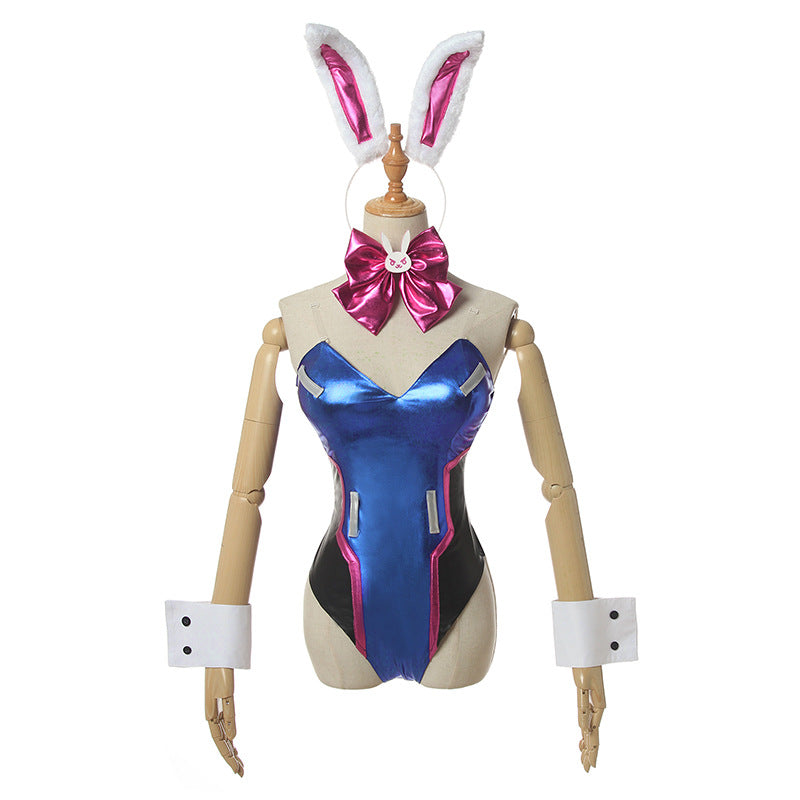 Watch Rabbit Girl Song Hana COS Pioneer D VA leather jacket women's dva fan anime game costume cosplay costume