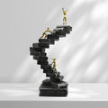 Resin Staircase Figurine Statue Home Decor Ornament for Office Living Room Study