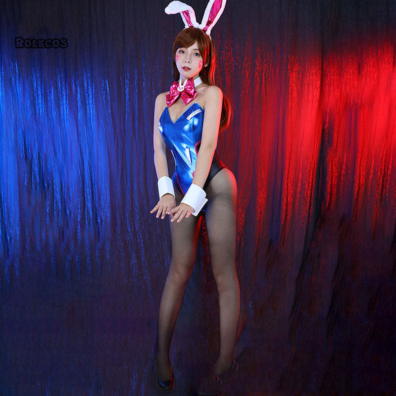 Watch Rabbit Girl Song Hana COS Pioneer D VA leather jacket women's dva fan anime game costume cosplay costume