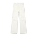 Women's Pants Flared Casual Trousers Pure Color Slim Retro Elastic Low Waist Bell-bottoms