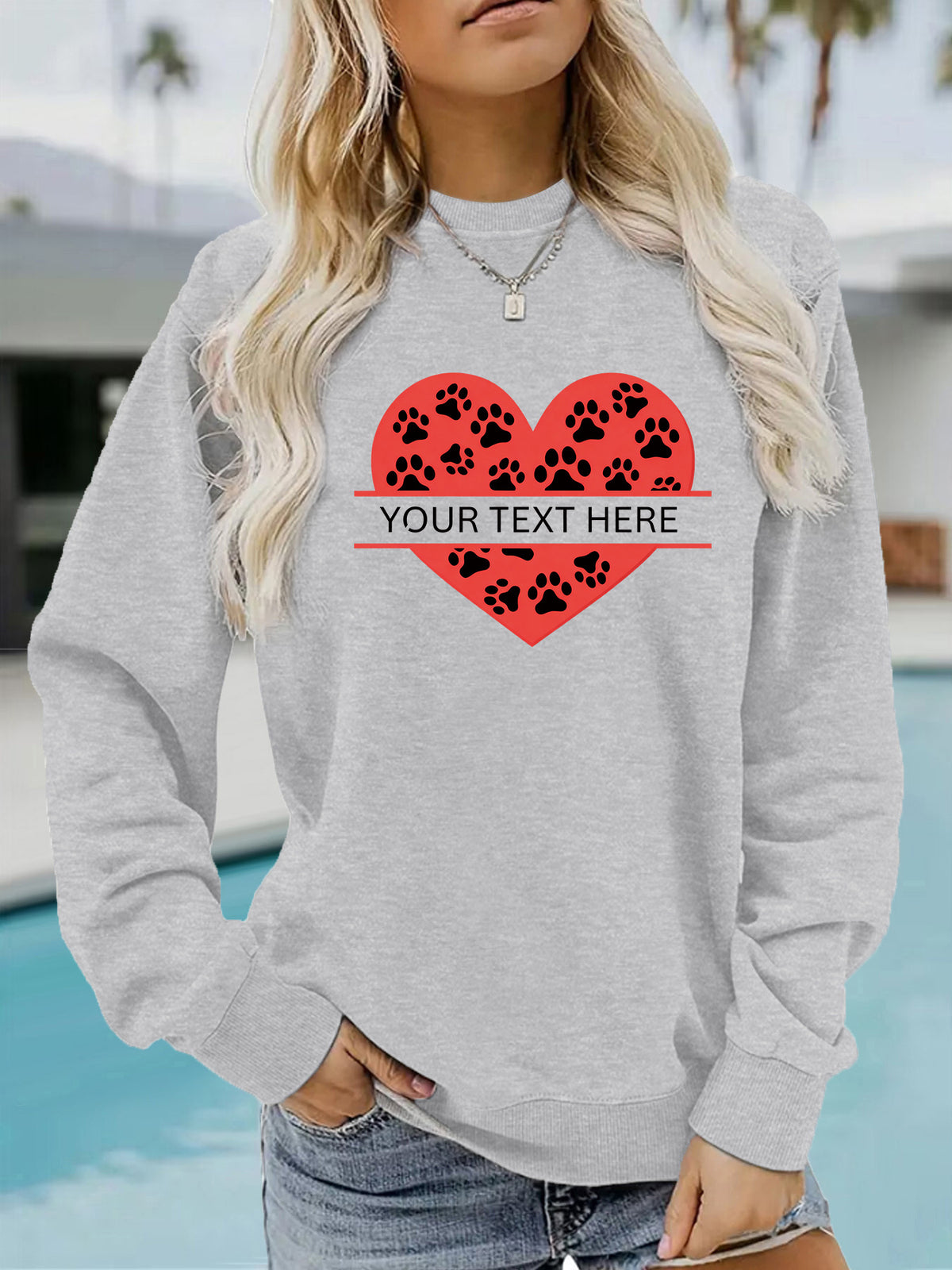 Loose velvet sweatshirt
