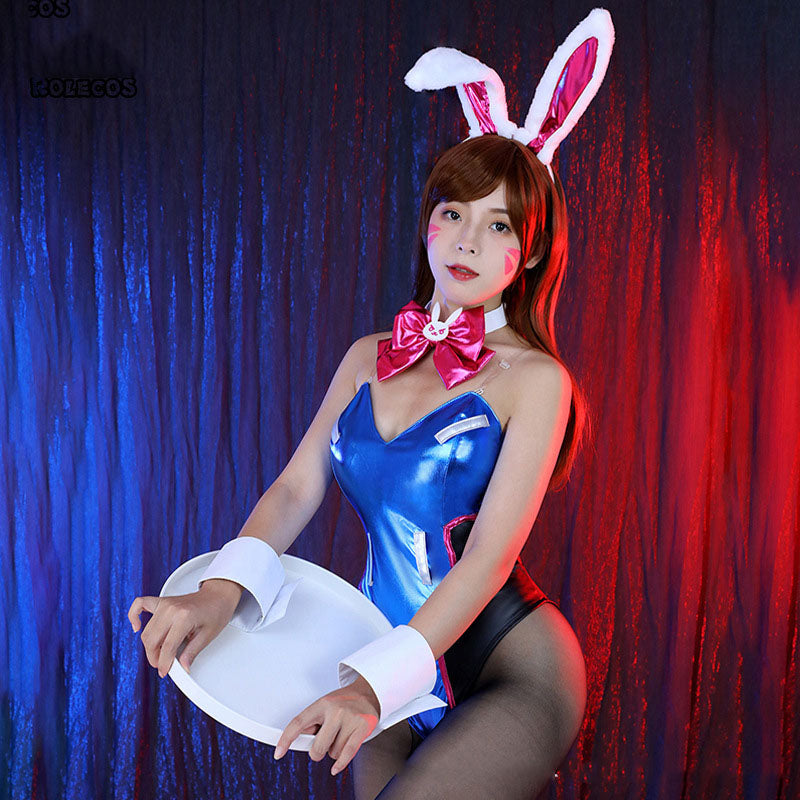 Watch Rabbit Girl Song Hana COS Pioneer D VA leather jacket women's dva fan anime game costume cosplay costume