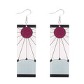 Anime Peripheral Ghost Killing Blade Earrings Demon Slayer Creative Kitchen Door Tanjilang Earrings