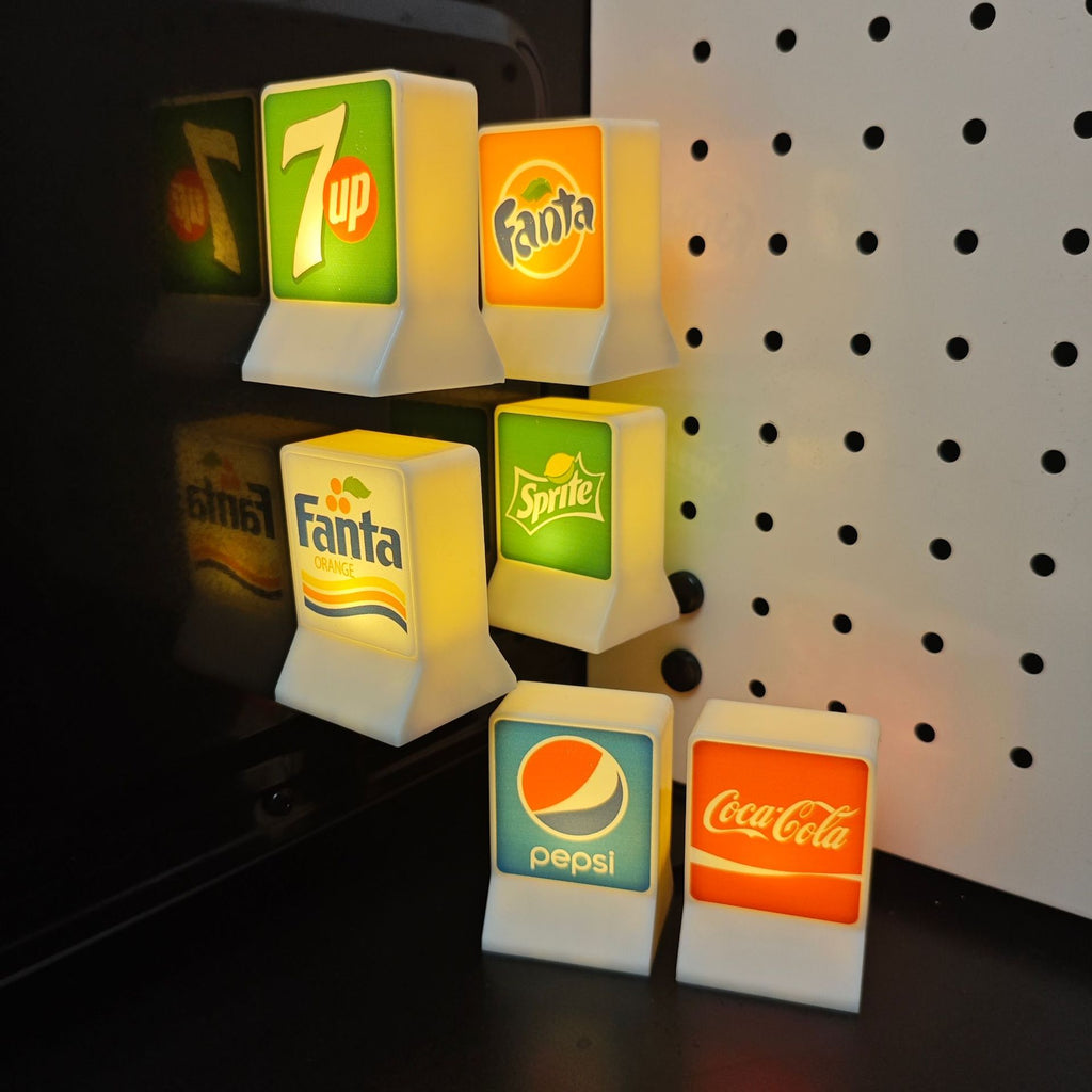 Drinks Fridge Magnet Creative 3D Stereoscopic Light-Up Beverage Magnetic Sticker Nordic Home Decorative Magnetic Tile