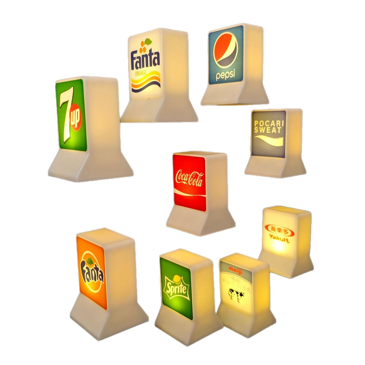 Drinks Fridge Magnet Creative 3D Stereoscopic Light-Up Beverage Magnetic Sticker Nordic Home Decorative Magnetic Tile