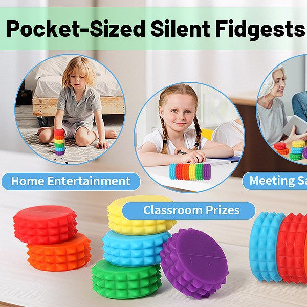 Fidget Toys Silicone Stress Relief Roller Wheel Finger Magnetic Ball Puzzle Toy