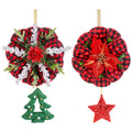 Christmas wreath door and window decorations