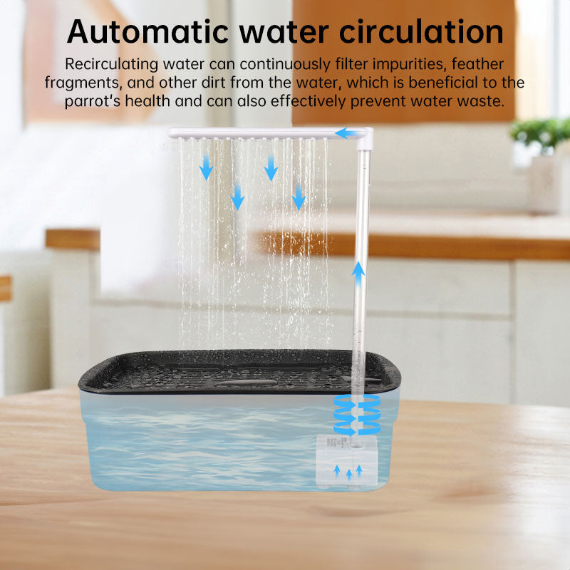 Automatic Parrot Bath - USB Electric Bird Bath with Circulating Water Shower