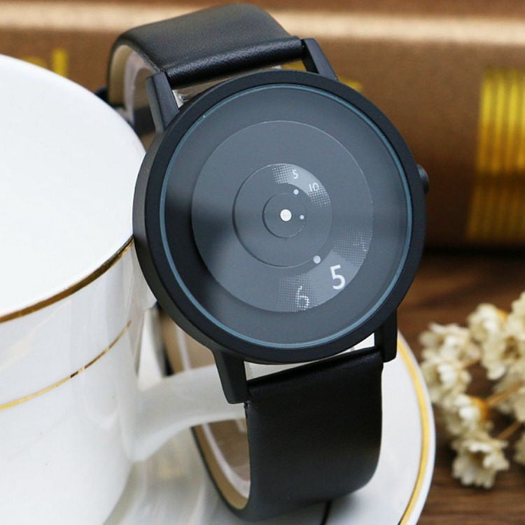 New concept pointerless watch with mesh dial, trendy and fashionable steel strap watch for young people.