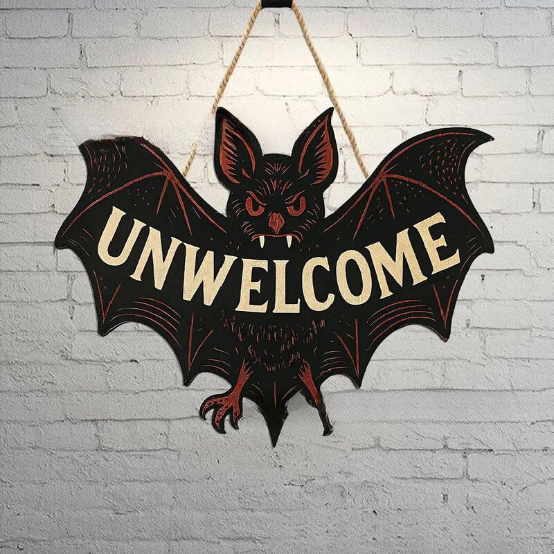 Halloween Bat Wooden Ornament Wall Door Party Scene Decoration