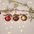Christmas Cross Wreath Bell Ornament, Tree Decoration with Bow and Wind Chime, Wall Hanging Decor