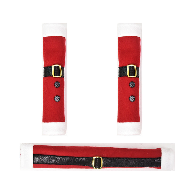 Christmas Red Refrigerator Handle Gloves Belt Door Handle Protector