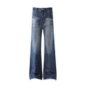 Washed denim bell bottoms